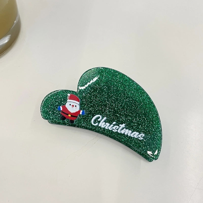 Christmas Cute Women's Christmas Hat Letter Snowflake Arylic Hair Claws