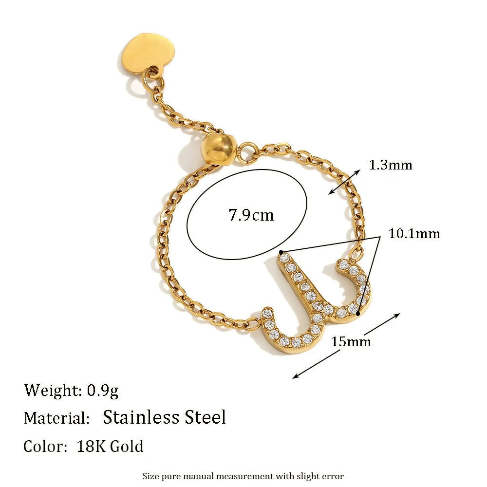 Fashion Zodiac Sagittarius Zodiac Sign Scorpius Libra Capricorn Virgo Stainless Steel Electroplating Rings