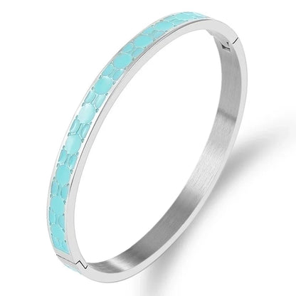 Streetwear Round Stainless Steel Bangle In Bulk