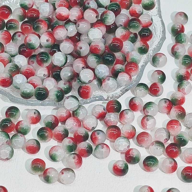 10mm Protein Jade Broken Glass Beads DIY Accessories Scattered Beads Handmade Beaded Paint Ornament Material Antique Bracelet