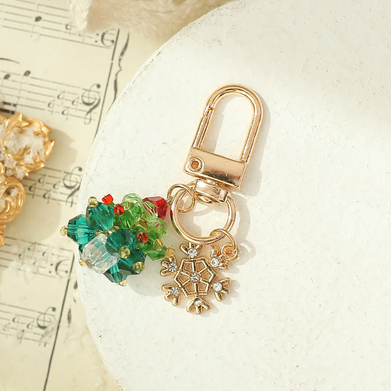 Christmas Gift Keychain Pendant Practical Car Key Christmas Tree Ornament Phone Chain