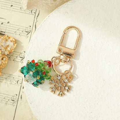 Christmas Gift Keychain Pendant Practical Car Key Christmas Tree Ornament Phone Chain