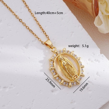 304 Stainless Steel Copper Human Pendant Necklace