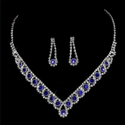 Rhinestone Printing Bridal Jewelry Sets