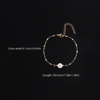 Elegant Minimalist Classic Style Letter 201 Stainless Steel 304 Stainless Steel Bracelets In Bulk