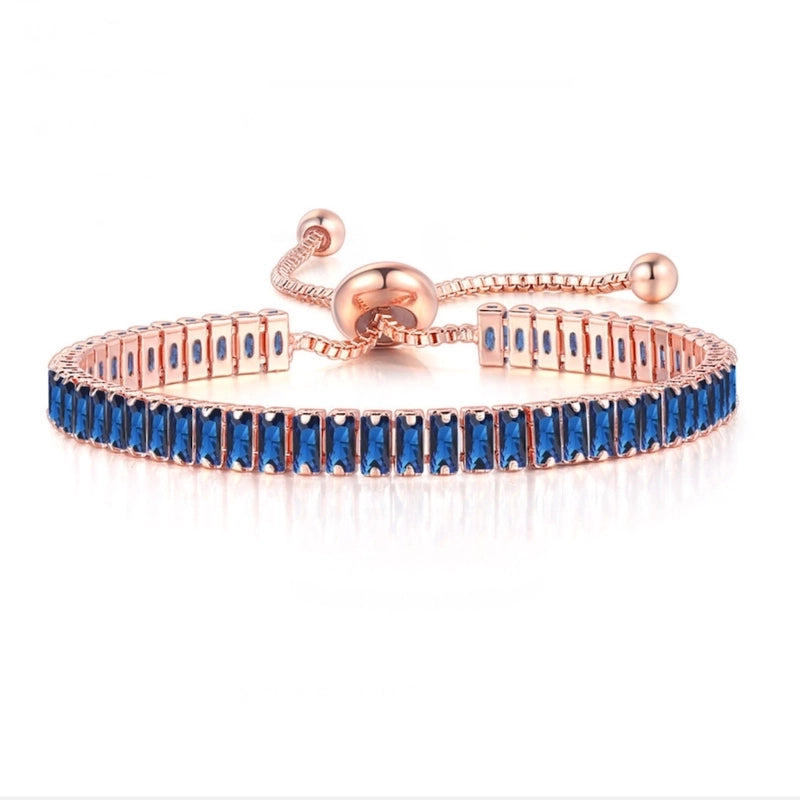 Minimalist Geometric Copper Inlay Zircon Bracelets 1 Piece