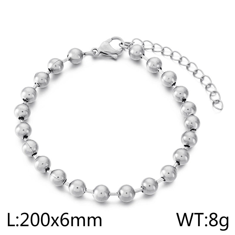 Basic Solid Color Titanium Steel 18K Gold Plated Bracelets In Bulk