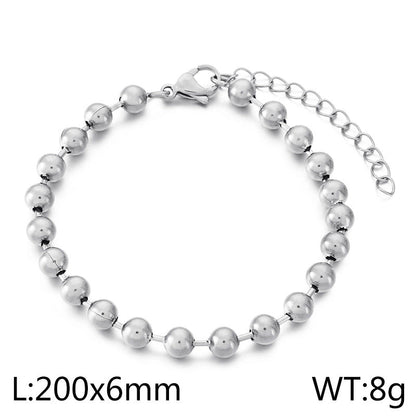 Basic Solid Color Titanium Steel 18K Gold Plated Bracelets In Bulk