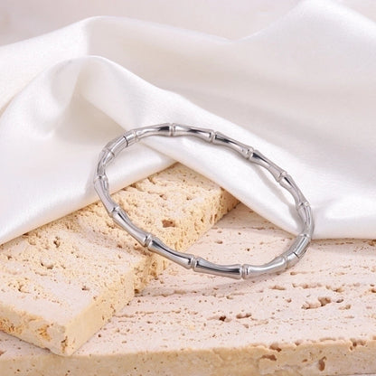 Elegant Minimalist Classic Style Solid Color 304 Stainless Steel Bangle In Bulk