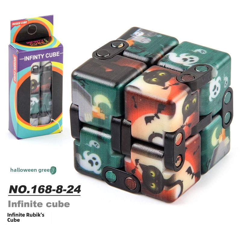New Strange Decompression Toy UV Printing Infinite Rubik's Cube Decompression Folding Changeable Rubik's Cube Fingertip Rubik's Cube Manufacturer Resources