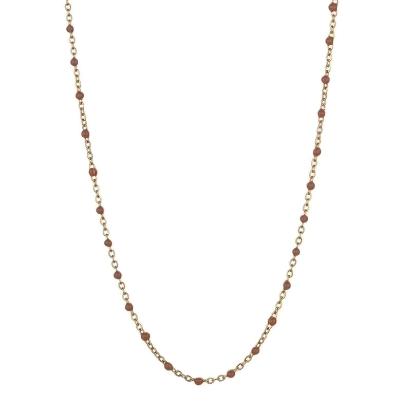 Minimalist Printing Stainless Steel Alloy Plating Gold Plated Necklace