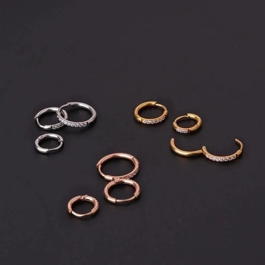 Ear Cartilage Rings & Studs Fashion Geometric 316L Stainless Steel Plating