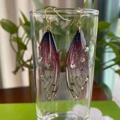 1 Pair Minimalist Wings Copper Epoxy Women's Drop Earrings