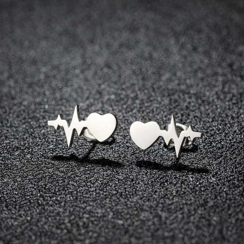 1 Pair Sweet Minimalist Artistic Animal Irregular Polishing Plating 304 Stainless Steel 18K Gold Plated Ear Studs