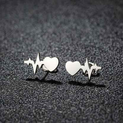 1 Pair Sweet Minimalist Artistic Animal Irregular Polishing Plating 304 Stainless Steel 18K Gold Plated Ear Studs