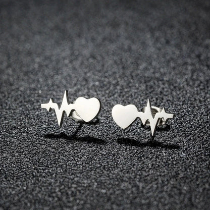 1 Pair Sweet Minimalist Artistic Animal Irregular Polishing Plating 304 Stainless Steel 18K Gold Plated Ear Studs