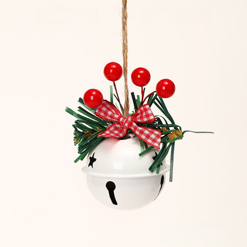 2 Pieces Christmas Iron Bell Ringable Pendant Christmas Tree Decoration Diy Accessories Props Window Christmas Outfit