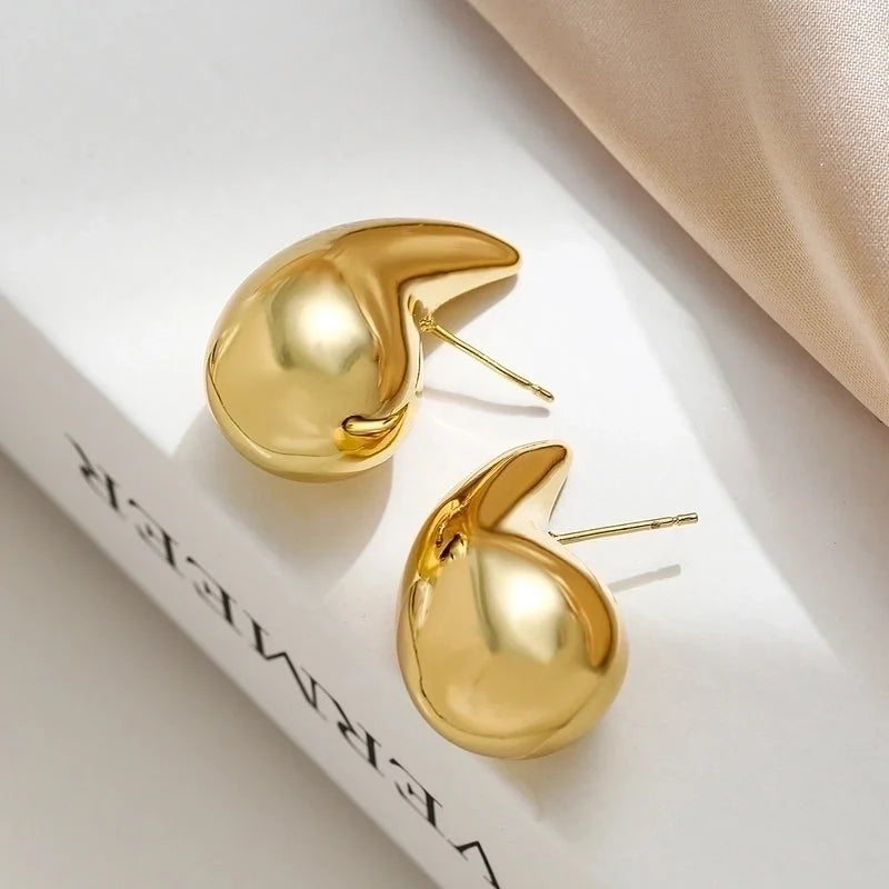 1 Pair Minimalist Commute Geometric Plating Copper 18k Gold Plated Ear Studs