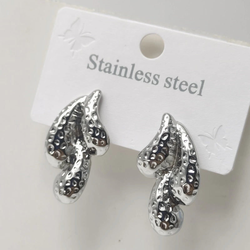 1 Pair Elegant Paisley Water Droplets 304 Stainless Steel 18K Gold Plated Ear Studs