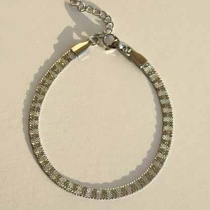 2 Pieces 304 Stainless Steel 18K Gold Plated Minimalist Classic Style Plating Solid Color Bracelets