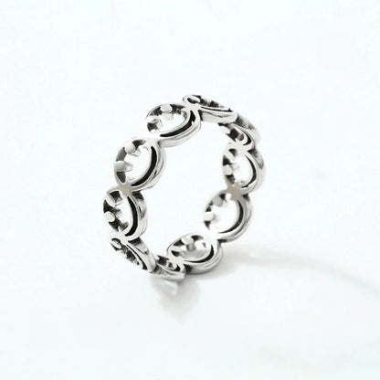 Cute Smile Face Stainless Steel Rings