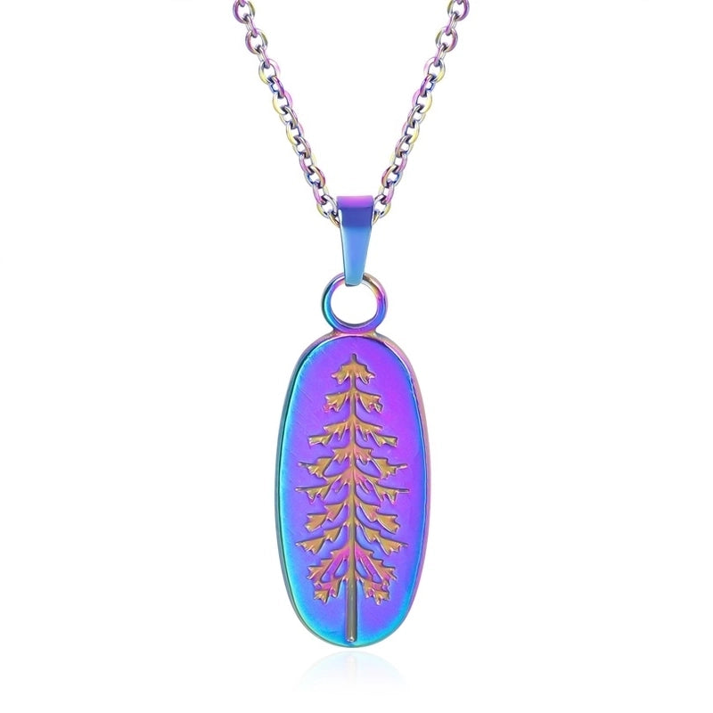 Casual Minimalist Tree 304 Stainless Steel 18K Gold Plated Pendant Necklace Necklace Pendant