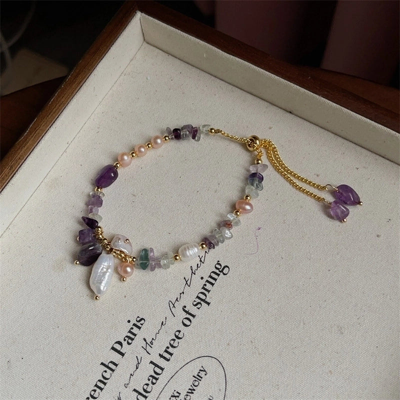 Minimalist Classic Style Round Freshwater Pearl Beaded Bracelets