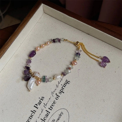 Minimalist Classic Style Round Freshwater Pearl Beaded Bracelets