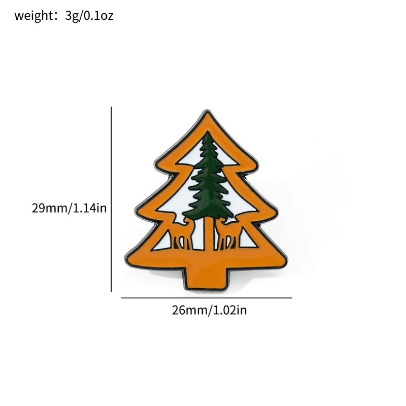 Cute Pin Christmas Tree Santa Claus Snowman Alloy Cartoon Enamel Unisex Brooches