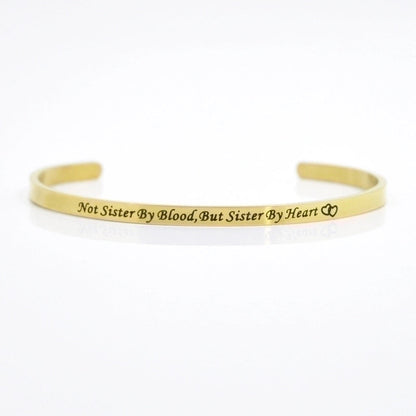 Minimalist Letter Stainless Steel Bangle