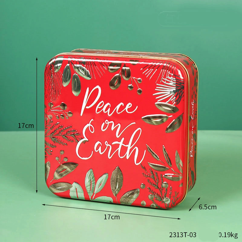 Christmas Christmas Tree Letter Tinplate Holiday Banquet Date Candy Storage Box Gift Wrapping Supplies