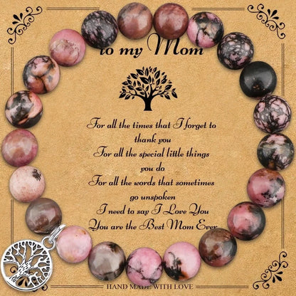 Casual Minimalist Tree 304 Stainless Steel Natural Stone Bracelets In Bulk