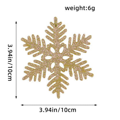 Christmas Decoration 10cm Snowflakes Plastic Sprinkles Snowflakes Christmas Tree Decoration Hollow Snowflake Ornaments