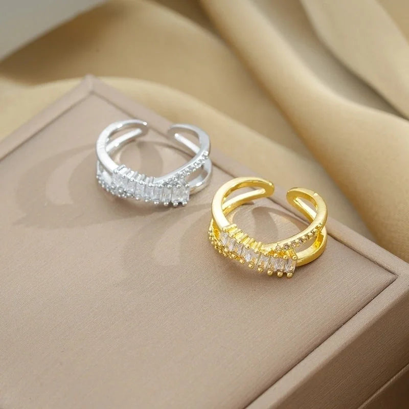 Copper 18K Gold Plated Minimalist Shiny Plating Snake Rings