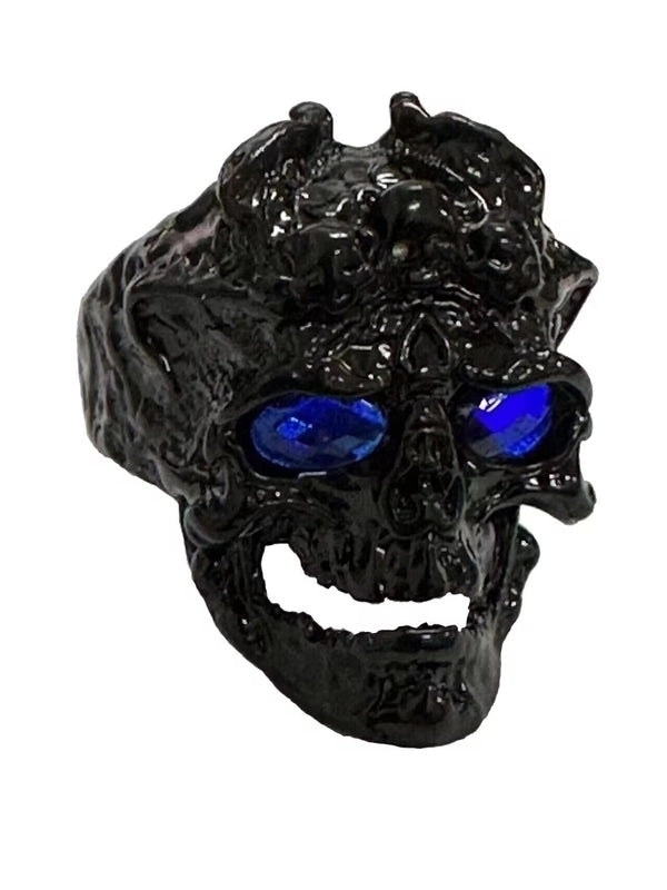 Retro Skull Alloy Plating Halloween Unisex Open Rings