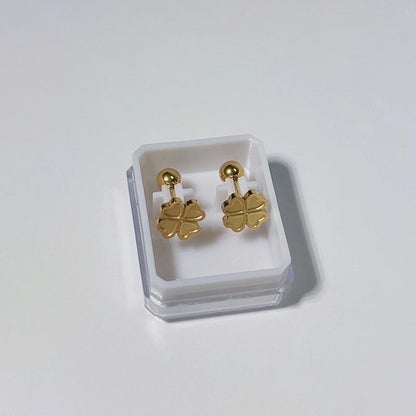 1 Pair Sweet Cross Heart Shape Snowflake Plating 304 Stainless Steel Titanium Steel 18K Gold Plated Cartilage Earrings