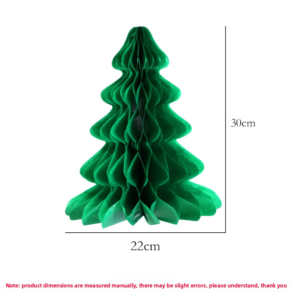 2 Pieces Christmas Honeycomb Paper Christmas Tree Christmas Hat Party Decoration Supplies Christmas Hanging Ornaments