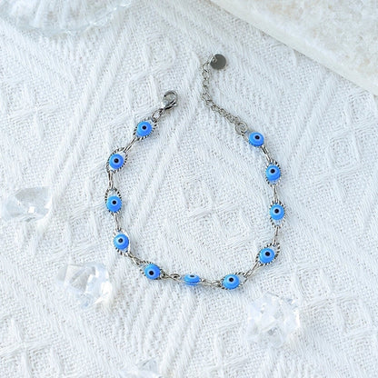 Casual Minimalist Devil's Eye 304 Stainless Steel Bracelets In Bulk