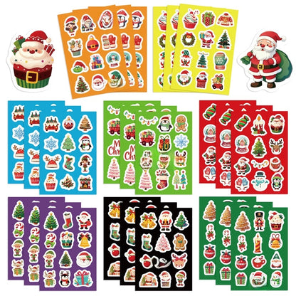 1 Piece Christmas Tree Santa Claus Learning Christmas PVC Self-adhesive Cute Stickers