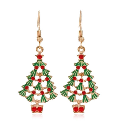 Fashion Christmas Tree Santa Claus Alloy Plating Women's Drop Earrings 1 Pair
