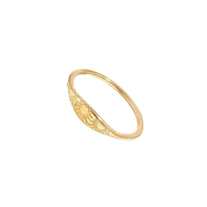 Elegant Sun Stainless Steel 18K Gold Plated Plating Rings