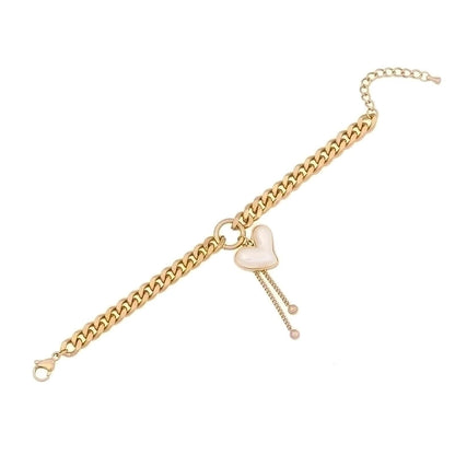 Minimalist Commute Heart Shape 304 Stainless Steel Copper Plating 18K Gold Plated Zircon Pendant Necklace