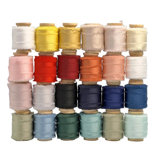 Satin Hand Ripped Burr Cloth Strip Ribbon New Year Ribbon Soft Decorative Hair Ribbon Flowers Ribbon Christmas Ribbon