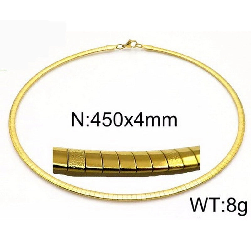 Titanium Steel 18K Gold Plated Fashion Plating Geometric Choker