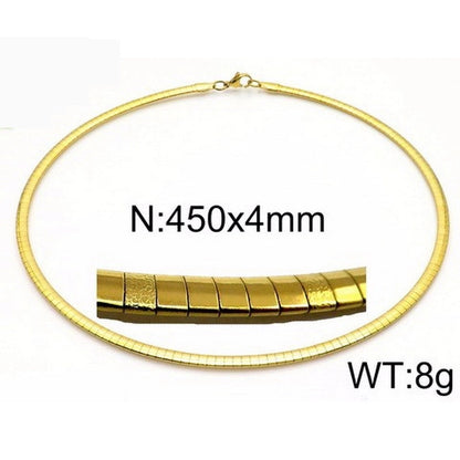 Titanium Steel 18K Gold Plated Fashion Plating Geometric Choker