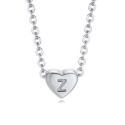 Minimalist Letter Titanium Steel Plating Pendant Necklace