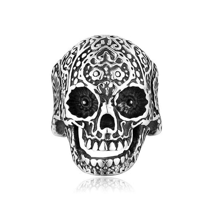 Retro Skull Alloy Plating Halloween Unisex Open Rings