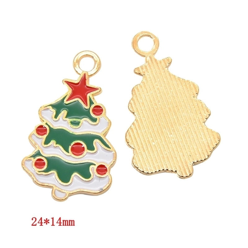 1 Piece Alloy Christmas Tree Santa Claus Christmas Socks Pendant Jewelry Accessories