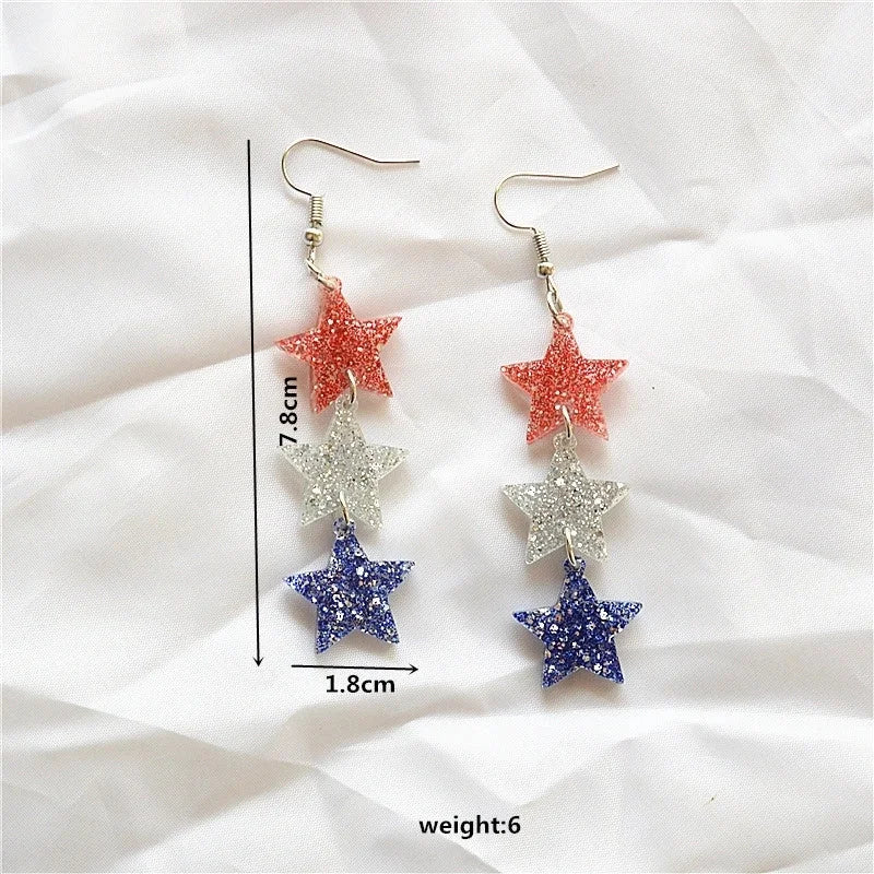 1 Pair Retro Color Block Plating Arylic Iron Aluminum Silver Plated Drop Earrings