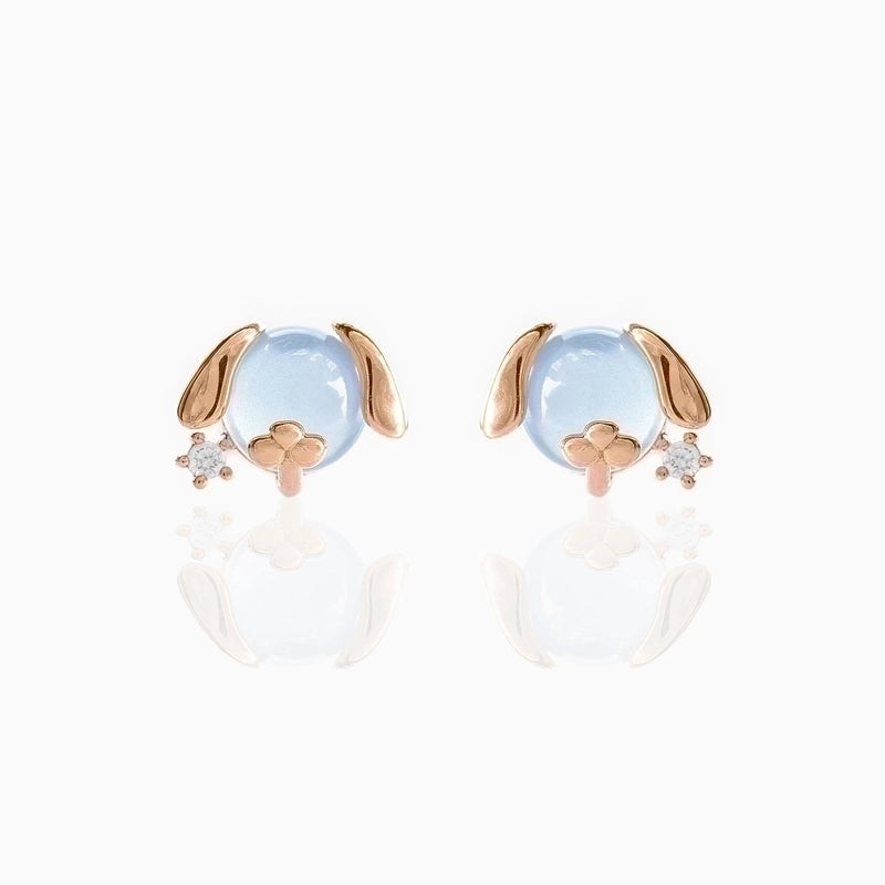 Fashion Animal Brass Artificial Gemstones Earrings Ear Studs